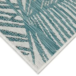 Kirkland's Home Aqua Forest Leaf Indoor/Outdoor Area Rug, 6X9- Outdoor Rugs