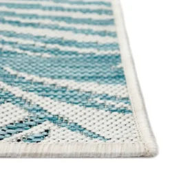 Kirkland's Home Aqua Forest Leaf Indoor/Outdoor Area Rug, 6X9- Outdoor Rugs
