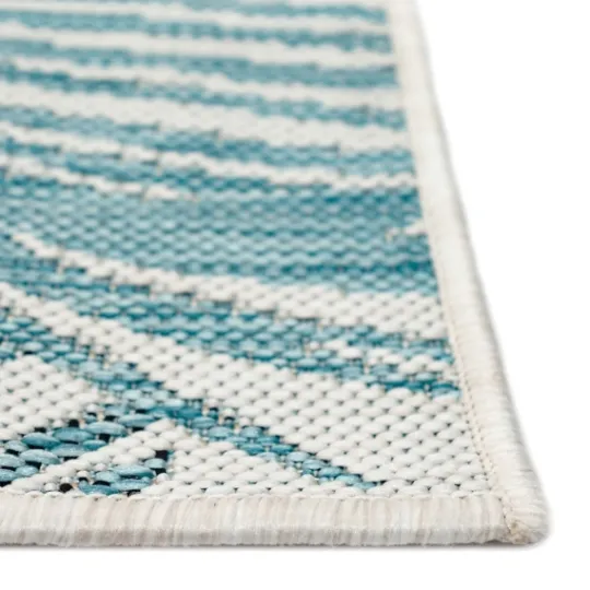 Kirkland's Home Aqua Forest Leaf Indoor/Outdoor Area Rug, 6X9- Outdoor Rugs