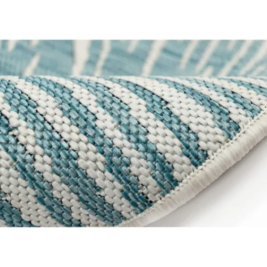 Kirkland's Home Aqua Forest Leaf Indoor/Outdoor Area Rug, 6X9- Outdoor Rugs