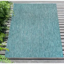 Kirkland's Home Aqua Intertwine Indoor/Outdoor Area Rug, 7X9- Outdoor Rugs