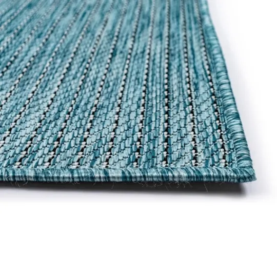 Kirkland's Home Aqua Intertwine Indoor/Outdoor Area Rug, 7X9- Outdoor Rugs