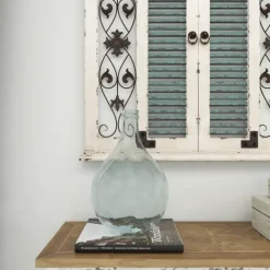 Kirkland's Home Aqua Teardrop Glass Tabletop Decorative Vase- Vases