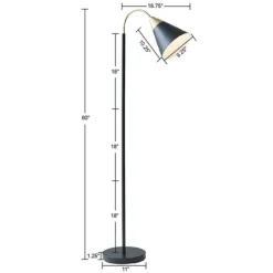 Kirkland's Home Arched Cone Shade Floor Lamp- Floor Lamps