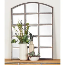 Kirkland's Home Arched Windowpane Wall Mirror- Decorative Mirrors