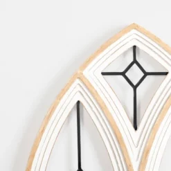 Kirkland's Home Arched Wood And Metal Geometric Wall Plaque- Wall Plaques