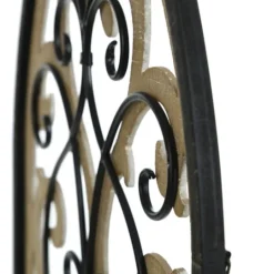 Kirkland's Home Arched Wood And Metal Layered Scroll Wall Plaque- Wall Plaques