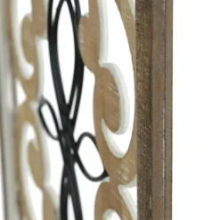 Kirkland's Home Arched Wood And Metal Scroll Wall Plaque- Wall Plaques