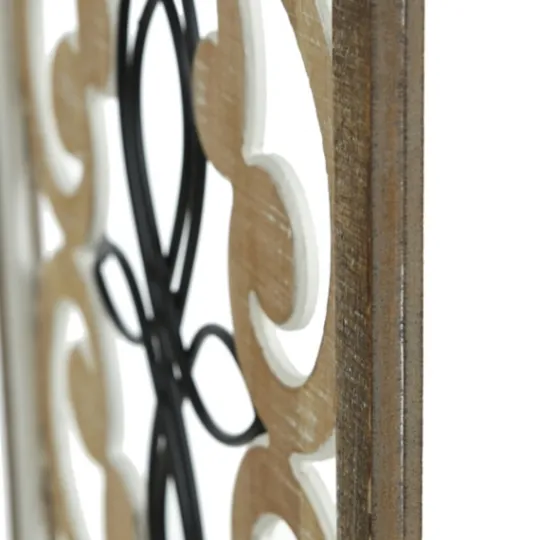 Kirkland's Home Arched Wood And Metal Scroll Wall Plaque- Wall Plaques