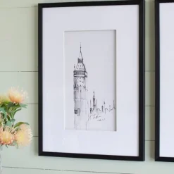 Kirkland's Home Architectural Drawings Framed Art Prints, Set Of 4- Framed Art