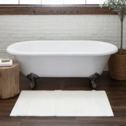 Kirkland's Home Arctic Asymmetrical Cotton Bath Mat, 60 In.- Bathroom Rugs