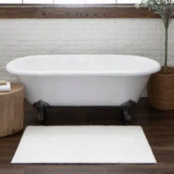 Kirkland's Home Arctic Plush Reversible Cotton Bath Mat, 34 In.- Bathroom Rugs