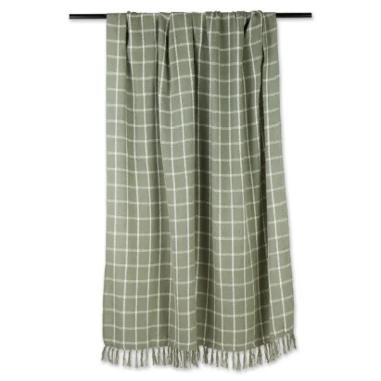 Kirkland's Home Artichoke Plaid Fringed Throw- Blankets & Throws