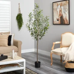 Kirkland's Home Artificial Fruiting Potted Olive Tree- Trees & Topiaries
