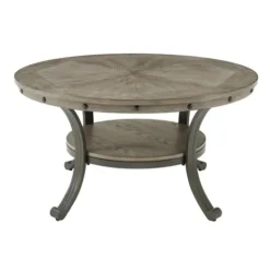 Kirkland's Home Ash Round Nailhead Coffee Table- Coffee Tables