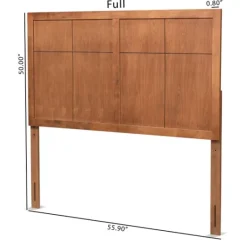 Kirkland's Home Ash Walnut Wood Panel Full Headboard- Beds & Headboards