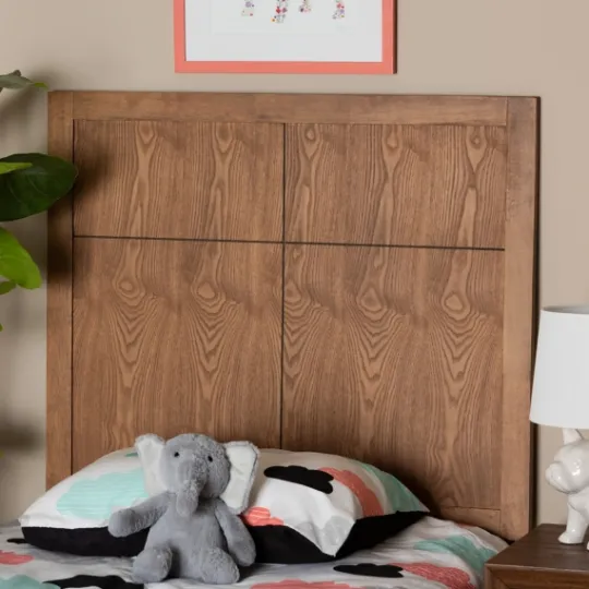 Kirkland's Home Ash Walnut Wood Panel Twin Headboard- Beds & Headboards