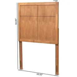 Kirkland's Home Ash Walnut Wood Panel Twin Headboard- Beds & Headboards