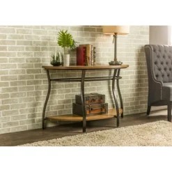 Kirkland's Home Ashlie Curved 2-Tier Console Table- Console Tables