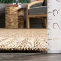 Kirkland's Home Asia Stripe Border Outdoor Rug, 8X10- Outdoor Rugs