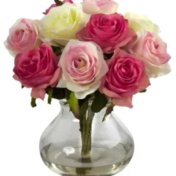 Kirkland's Home Assorted Roses In Vase Arrangement- Arrangements & Greenery