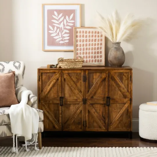 Kirkland's Home Austin Warm Wood Farmhouse Cabinet- Cabinets & Sideboards