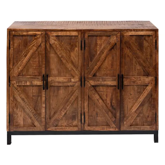 Kirkland's Home Austin Warm Wood Farmhouse Cabinet- Cabinets & Sideboards
