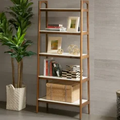 Kirkland's Home Ava Mid-Century Modern Bookcase- Bookshelves