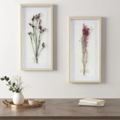 Kirkland's Home Avant Garden Dried Flowers Shadowboxes, Set Of 2- Framed Art