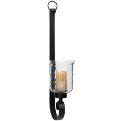 Kirkland's Home Axel Black Iron Scroll Sconce- Sconces