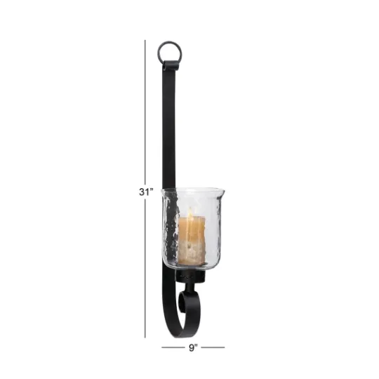 Kirkland's Home Axel Black Iron Scroll Sconce- Sconces