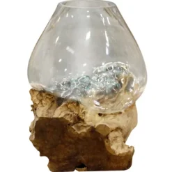 Kirkland's Home Bali Glass And Driftwood Bowl- Decorative Bowls & Jars