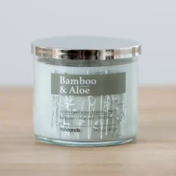 Kirkland's Home Bamboo And Aloe Triple Wick Jar Candle- Candles