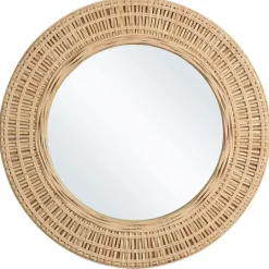 Kirkland's Home Bamboo Breeze Woven Wall Mirror- Decorative Mirrors