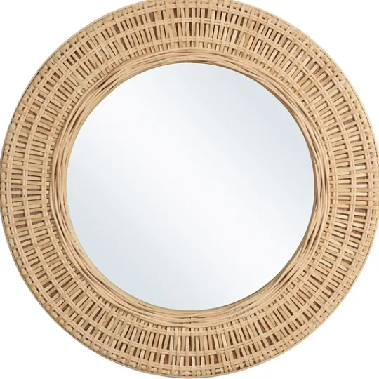 Kirkland's Home Bamboo Breeze Woven Wall Mirror- Decorative Mirrors
