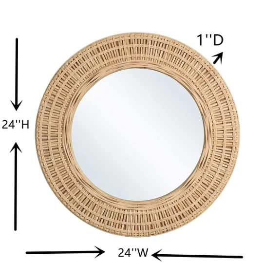 Kirkland's Home Bamboo Breeze Woven Wall Mirror- Decorative Mirrors