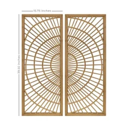 Kirkland's Home Bamboo Sunburst 2-Pc. Wall Panels- Wall Plaques