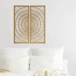 Kirkland's Home Bamboo Sunburst 2-Pc. Wall Panels- Wall Plaques