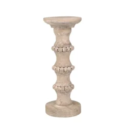 Kirkland's Home Banded Bead Wood Candle Holder, 13 In.- Candle Holders