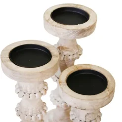 Kirkland's Home Banded Bead Wood Candle Holder, 13 In.- Candle Holders