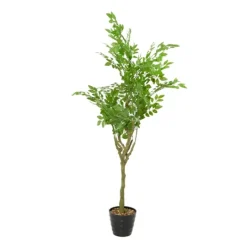 Kirkland's Home Banyan Tree In Ribbed Rock Planter- Trees & Topiaries
