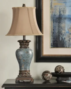 Kirkland's Home Barbados Blue Traditional Table Lamp- Table Lamps