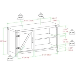 Kirkland's Home Barn Door Console Tv Stand- Tv Stands & Media Consoles