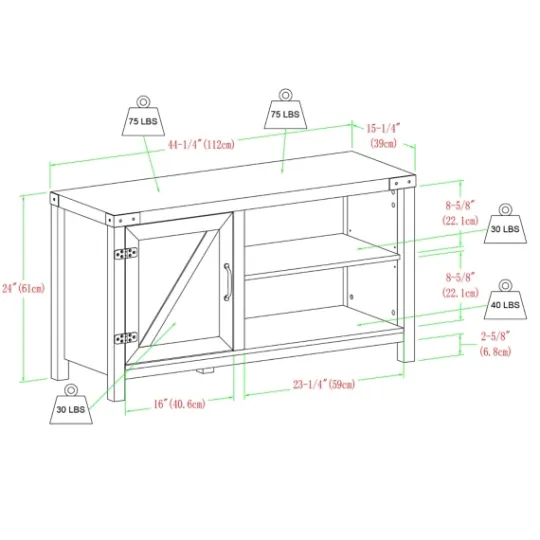 Kirkland's Home Barn Door Console Tv Stand- Tv Stands & Media Consoles