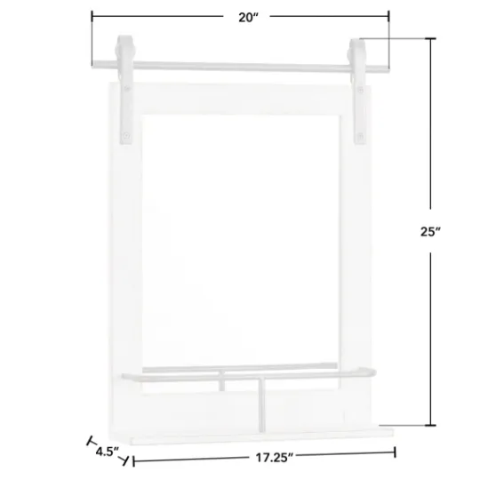 Kirkland's Home Barn Door Mirror With Shelf- Decorative Mirrors