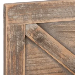 Kirkland's Home Barn Door Wall Plaque With Glass Vases- Wall Plaques