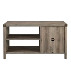 Kirkland's Home Barn Door Wash Tv Stand With Open Shelves- Tv Stands & Media Consoles