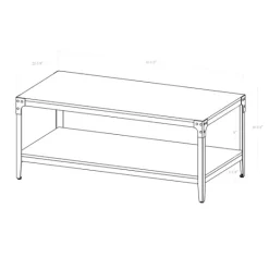 Kirkland's Home Barnwood Angle Iron Coffee Table- Coffee Tables