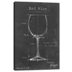 Kirkland's Home Barware Blueprint Iii Canvas Art Print, 18X26 In.- Wall Quotes & Signs