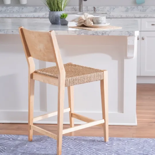 Kirkland's Home Basketweave Seat Counter Stools, Set Of 2- Bar Stools & Counter Height Stools